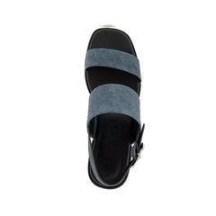 Aerosoles Womens Dove Dress Sandals Stylish Comfortable Footwear, Blue Jean Faux Leather