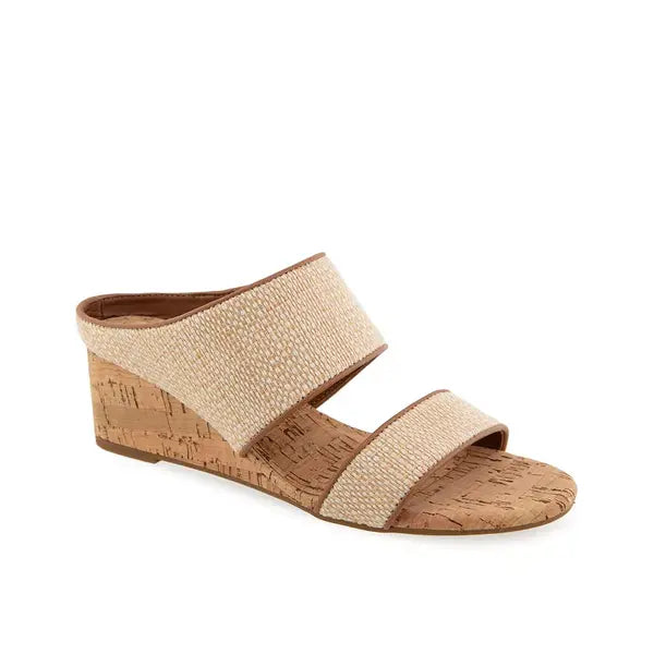 Aerosoles Women's Wheeler Round Toe Wedge Sandals for All Day Comfort