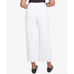 Alfred Dunner Petite Nantucket Pleated Wide Leg Ankle Pants