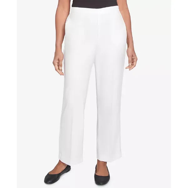 Alfred Dunner Petite Estate of Mind Estate Pull-On Short Length Pants, Oyster