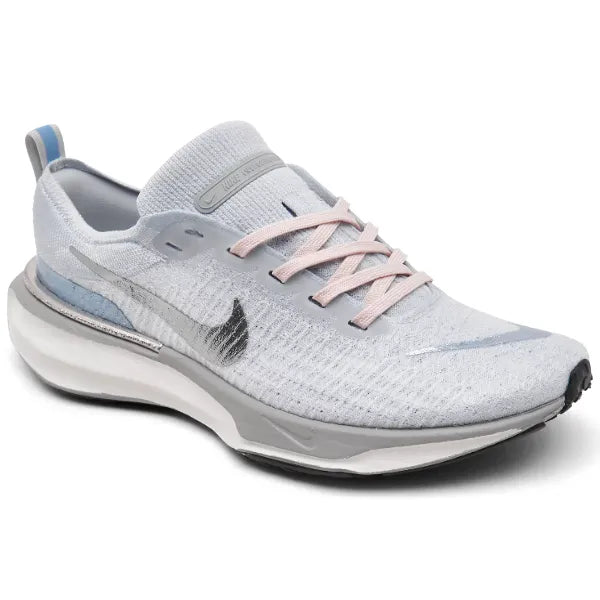 Nike Women's Air ZoomX Invincible Run 3 Flyknit Running Sneakers from Finish Line - Pewter Dust, Light Sky Grey