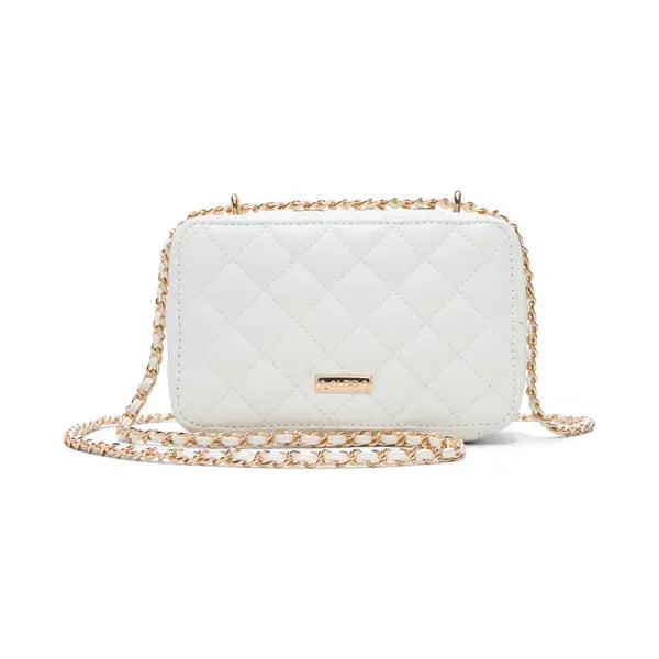 ALDO Caamy Novelty Small Handbags, Stylish Compact Handbag for Women, White