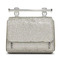 ALDO Blingchic Small Top Handle Bag, Glamorous Compact Stylish Womens Handbag , Silver