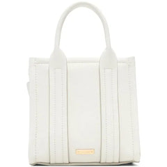 ALDO Adorie Small Satchel Bag, Chic Compact Handbag for Women, Other White