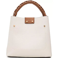 ALDO Rebekia Medium Bucket Bag, Trendy and Spacious Handbag , Beige Overflow