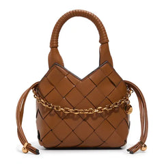 ALDO Royffe Small Bucket Bag, Stylish Compact Handbag for Women, Cognac