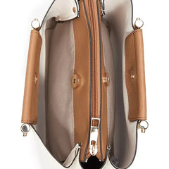 ALDO Sloana Small Satchel Bag, Chic and Compact Handbag for Everyday Style , Beige Overflow