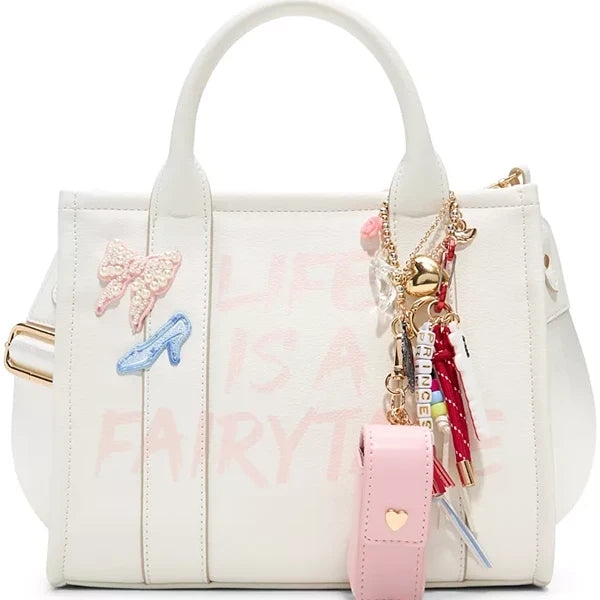 ALDO Princesstote Small Satchel Bag, Elegant and Compact Handbag for Stylish Everyday Use, White