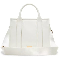 ALDO Princesstote Small Satchel Bag, Elegant and Compact Handbag for Stylish Everyday Use, White