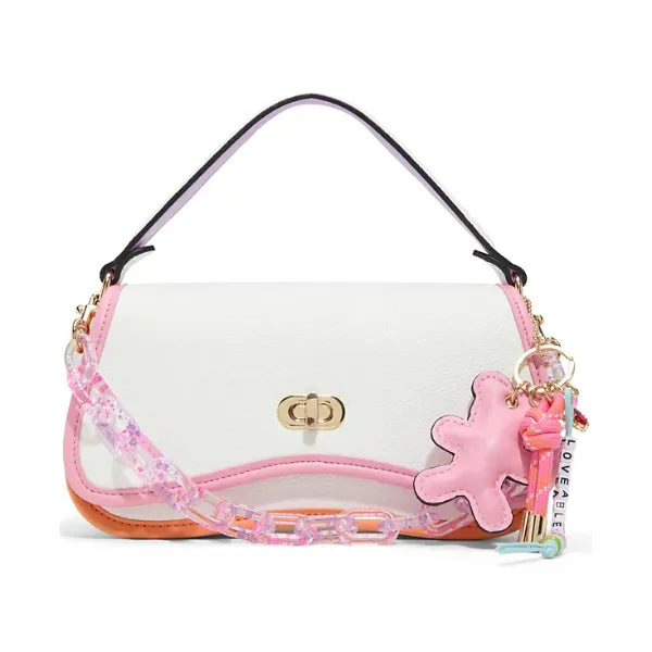 ALDO Buriramx Medium Shoulder Bag, Stylish Everyday Handbag for Women, White, Multi