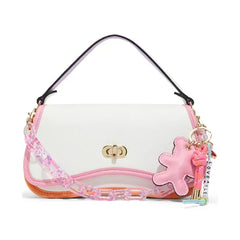 ALDO Buriramx Medium Shoulder Bag, Stylish Everyday Handbag for Women, White, Multi