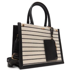 ALDO Daspias Medium Satchel Bag, Elegant and Spacious Handbag for Daily Essentials, Black Combo