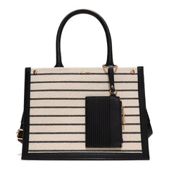 ALDO Daspias Medium Satchel Bag, Elegant and Spacious Handbag for Daily Essentials, Black Combo