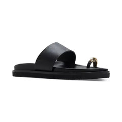 ALDO Womens Beachstroll Toe Loop Footbed Slides, Comfortable Casual Sandals for Women, Black
