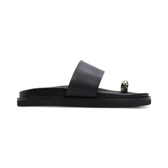 ALDO Womens Beachstroll Toe Loop Footbed Slides, Comfortable Casual Sandals for Women, Black