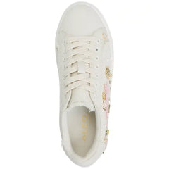 ALDO Women's Beachvibes Embellished Lace-Up Sneakers, Trendy and Comfortable, Ivory Denim