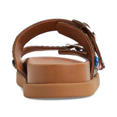 ALDO Womens Bohochic Buckle Footbed Sandals, Comfortable and Stylish Sandals ,Brown