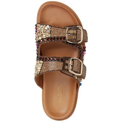 ALDO Womens Bohochic Buckle Footbed Sandals, Comfortable and Stylish Sandals ,Brown