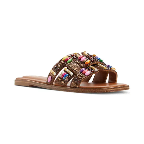 ALDO Women's Eleny Embellished Slide Flat Sandals, Chic Comfortable Stylish Flats