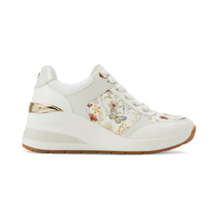 ALDO Women's Iconistep Lace-Up Wedge Jogger Sneakers, Stylish and Comfortable Elevated Sneakers, Ivory Multi