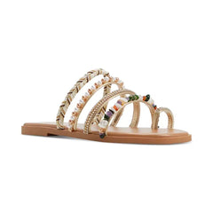 ALDO Women's Lindya Embellished Strappy Flat Sandals, Stylish and Comfortable Footwear