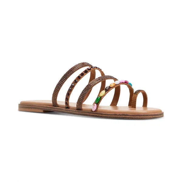 ALDO Women's Lindya Embellished Strappy Flat Sandals, Stylish and Comfortable Footwear
