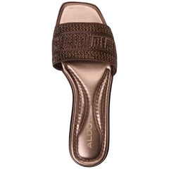 ALDO Women's Oceania Embroidered Slide Flat Sandals, Comfortable Stylish Flats