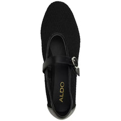 ALDO Womens Quincey Mary Jane Flats Classic and Comfortable Flats ,Black Mesh