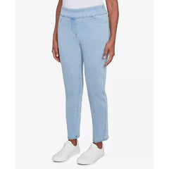 Alfred Dunner Women's Super Stretch Mid- Rise Average Length Denim Pant