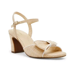 Anne Klein Womens Rosy Bow Block Heel Dress Sandals, Elegant and Comfortable Heels