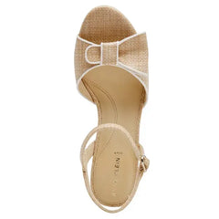 Anne Klein Womens Rosy Bow Block Heel Dress Sandals, Elegant and Comfortable Heels