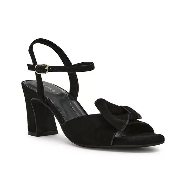 Anne Klein Womens Rosy Bow Block Heel Dress Sandals, Elegant and Comfortable Heels