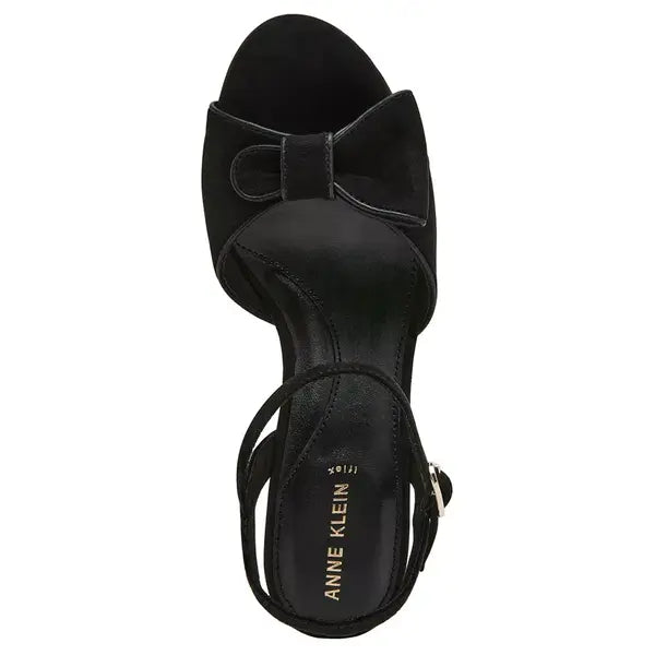 Anne Klein Womens Rosy Bow Block Heel Dress Sandals, Elegant and Comfortable Heels