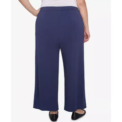 Alfred Dunner Plus Size Nantucket Pleated Wide Leg Ankle Pants