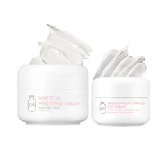 G9SKIN White In Milk Duo Set – Whipping Cream 50g + Milk Capsule Eye Cream 30g, Milky Moisture Set for Dull, Tired-Looking Skin, Korean Skincare