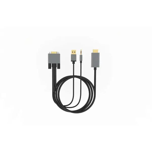 Mowsil VGA to HDMI Cable with Audio, FHD 60Hz, DisplayPort to VGA Cable (2 Meter)