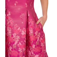 Adrianna Papell Women's Floral Jacquard Fit and Flare Dress for Elegant and Feminine Occasion Wear