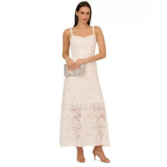 Adrianna Papell Women's Sequined Lace Gown, Perfect for Glamorous Events, Ivory