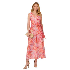 Adrianna Papell Women's Floral Organza Jumpsuit, Perfect for Stylish and Sophisticated Occasions