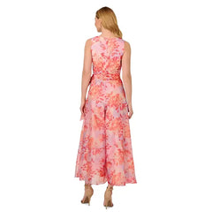 Adrianna Papell Women's Floral Organza Jumpsuit, Perfect for Stylish and Sophisticated Occasions