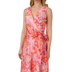 Adrianna Papell Women's Floral Organza Jumpsuit, Perfect for Stylish and Sophisticated Occasions
