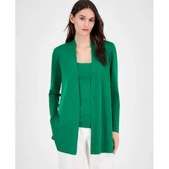 Anne Klein Womens Napa Fine Rib Pocket Cardigan, Cozy Stylish Layer for Casual or Office Wear