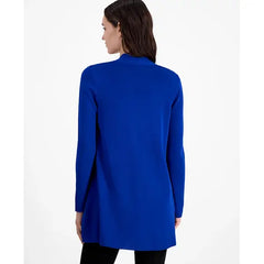 Anne Klein Womens Napa Fine Rib Pocket Cardigan, Cozy Stylish Layer for Casual or Office Wear