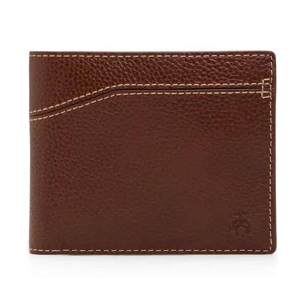 Brooks Brothers Men's Cayman Leather Wallet with Change Purse