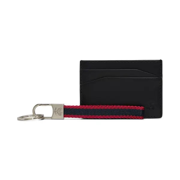 Brooks Brothers Men's Cardholder Kc Leather Wallet with Change Purse