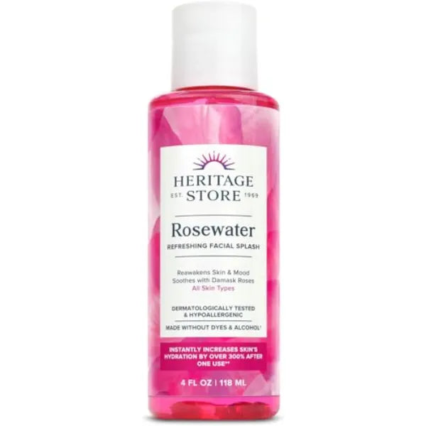 Heritage Store Rosewater 4 oz ( Multi-Pack)