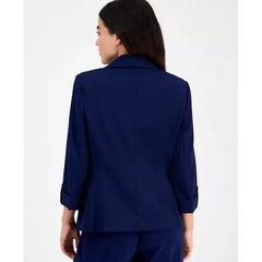 Anne Klein Petite Cool Crepe Single Button Jacket, Lightweight Polished Office Style