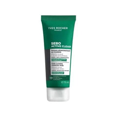 Yves Rocher Sebo Active Clear Pore-cleansing Mask Charcoal Women Day Care Hydration All Skin Types - 75 ml / 2.5 fl Oz