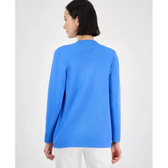 Anne Klein Womens Newport Kissing Front Cardigan, Lightweight Elegant Layering Sweater