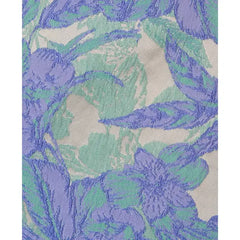 Adrianna Papell Womens Floral Jacquard Fit and Flare Dress Elegant Timeless Style for Special Occasions, Blue/Green Multi